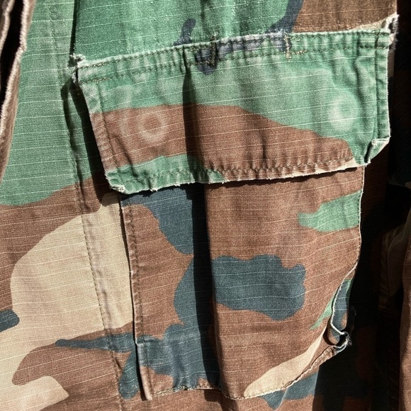 Men's Vintage Unbranded Jacket Camo Button-Down NO SIZE DISTRESSED 80s Grunge - Picture 12 of 16